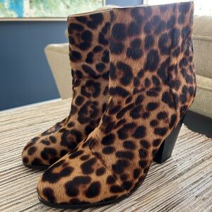 Rag & Bone “Newbury” calf hair animal print booties